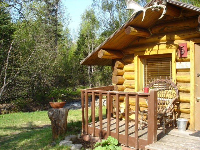 Cabin by the creek.